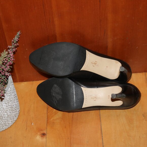 Cole Haan Chelsea Black Leather Platform Classic Heels Sz 7.5 - Picture 6 of 8